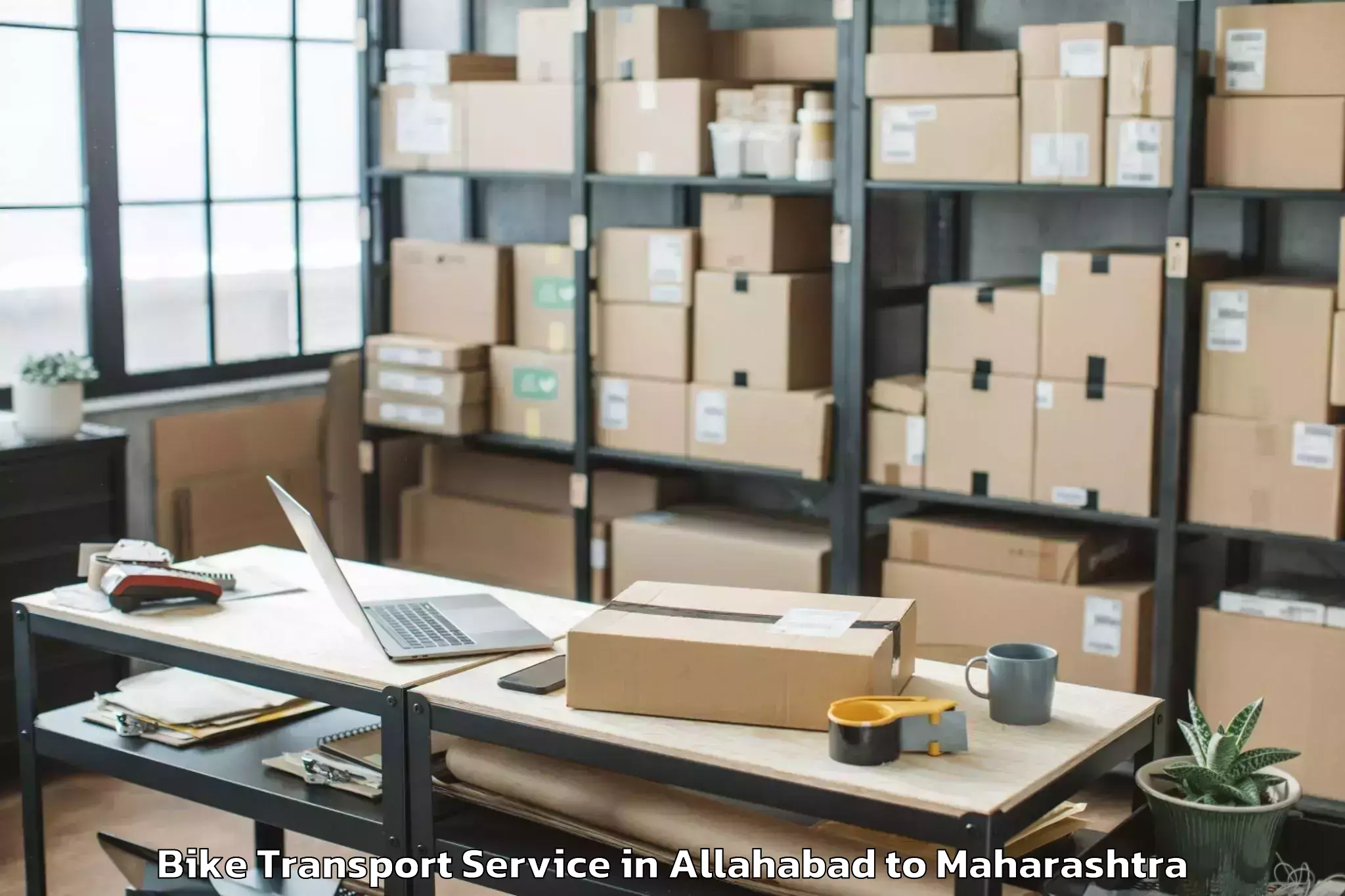 Expert Allahabad to Jsw Jaigad Port Bike Transport